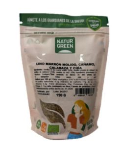 LINO MARRON MOLIDO, CAÑAMO, CALABAZA Y CHIA BIO 150G
