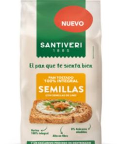 PAN TOSTADO 100% INTEGRAL CON SEMILLAS DE LINO 200GR