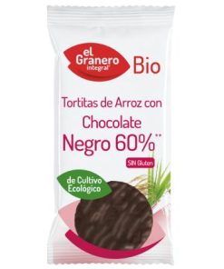 Alternative view of TORTITAS DE ARROZ CON CHOCOLATE NEGRO BIO, 6 UDS, 100 g
