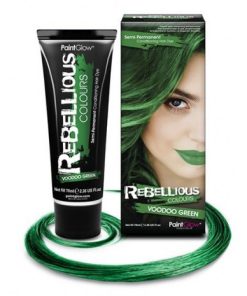 Tinte Cabello Semipermanente Voodoo Green Rebellious, 70 ml.