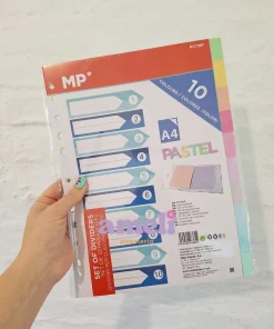 10 separadores A4 Mp pastel